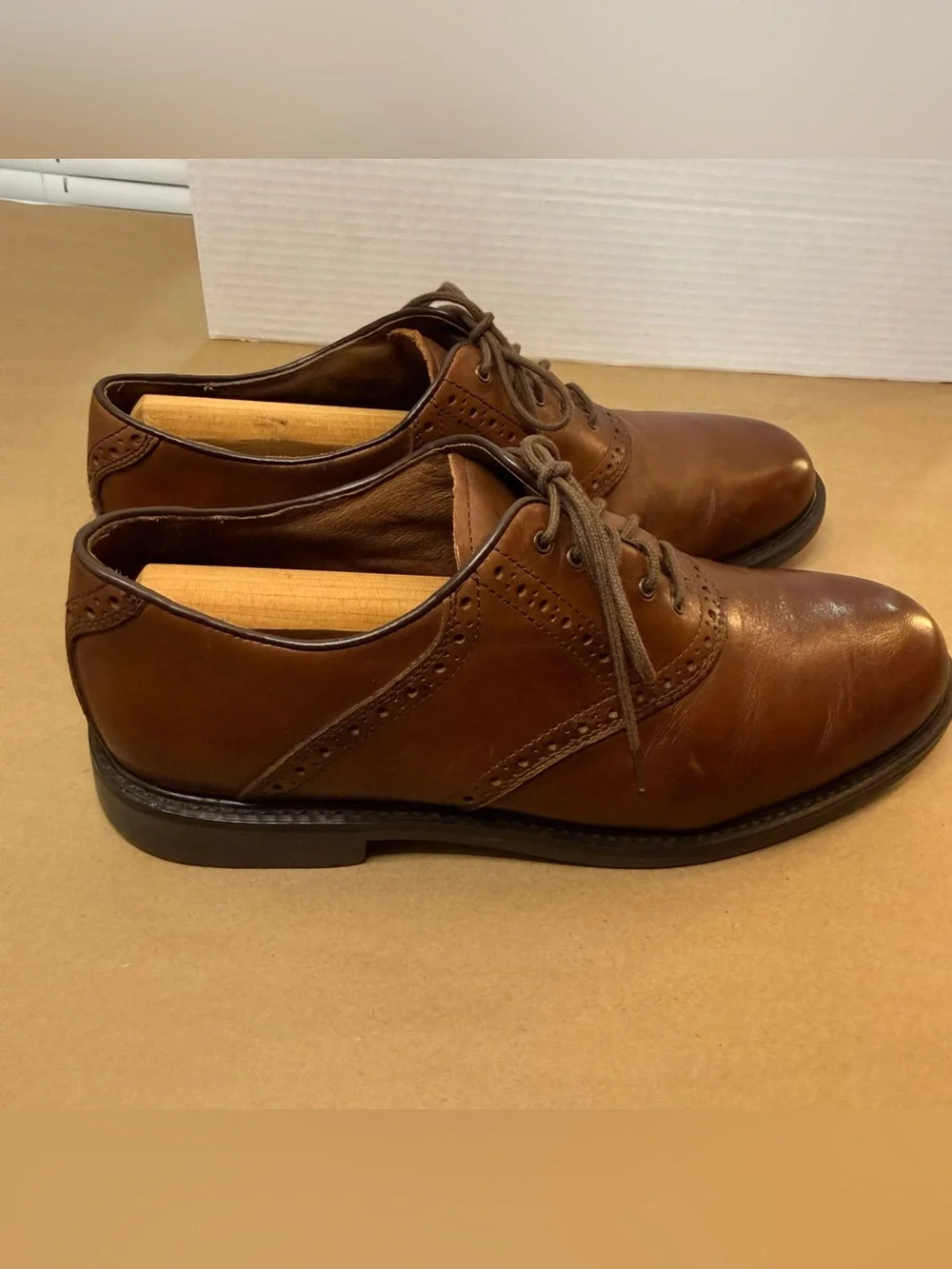 Johnston & Murphy Brown Leather Derby Oxfords